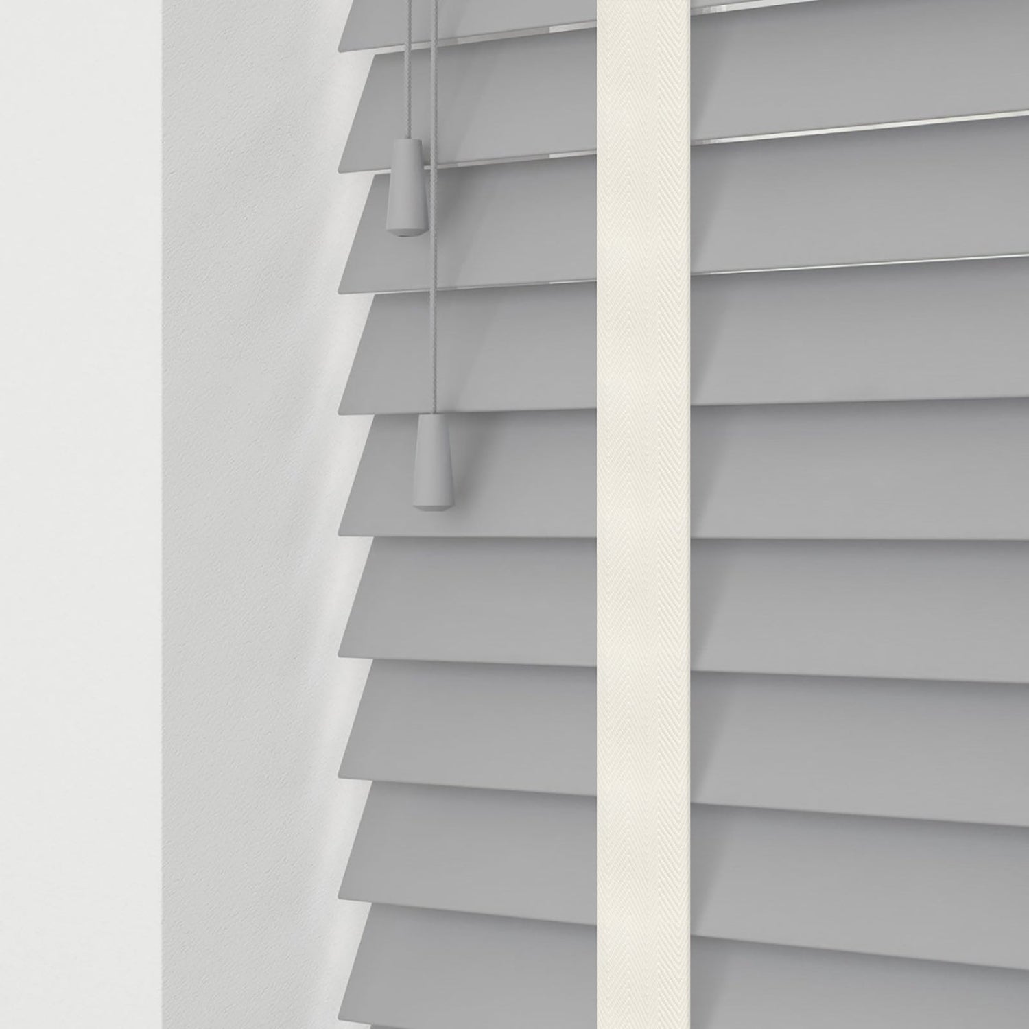 Ash Real Wooden Blinds With Cotton Tapes - Zen Shades