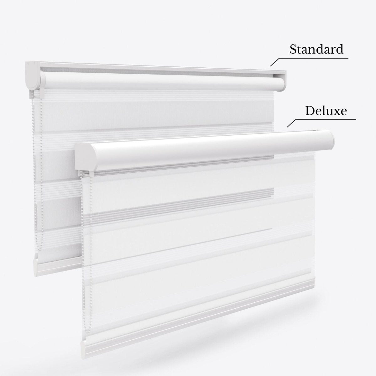 Bliss Porcelain White Day & Night Blinds - Zen Shades