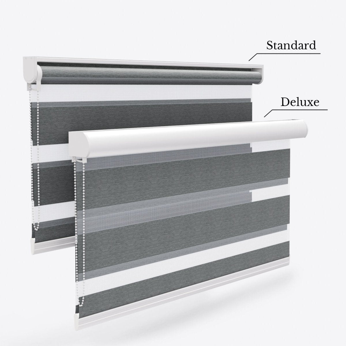 Charcoal Gray Blackout Day & Night Blinds - Zen Shades