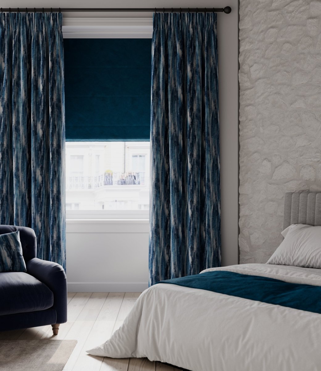 Cielo Indigo Roman Blinds - Zen Shades