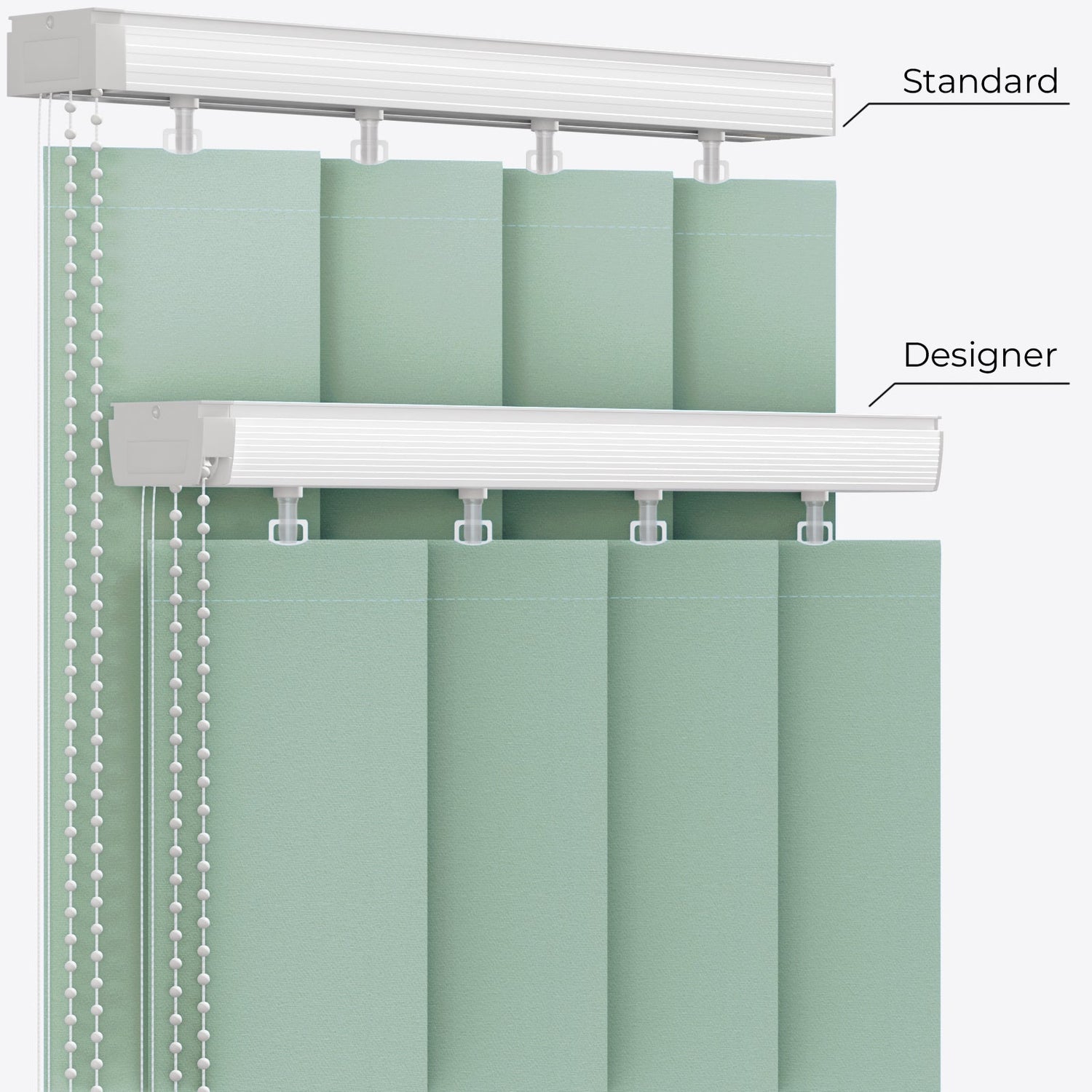 Colori Grayed Jade Vertical Blinds - Zen Shades