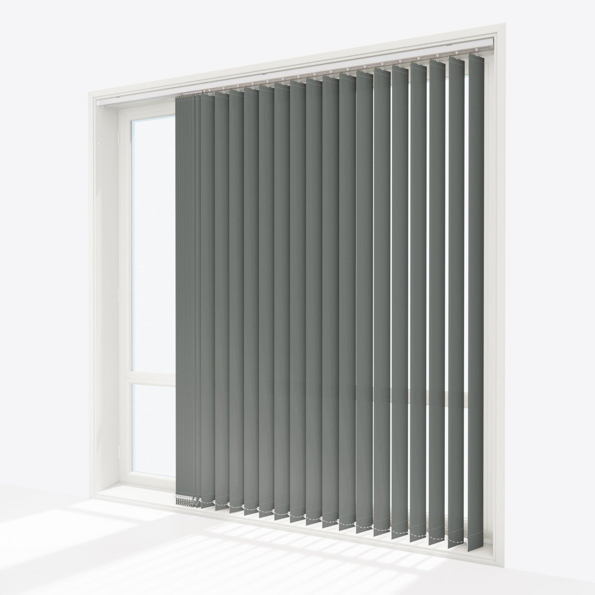 Colori Shadow Grey Vertical Blinds - Zen Shades