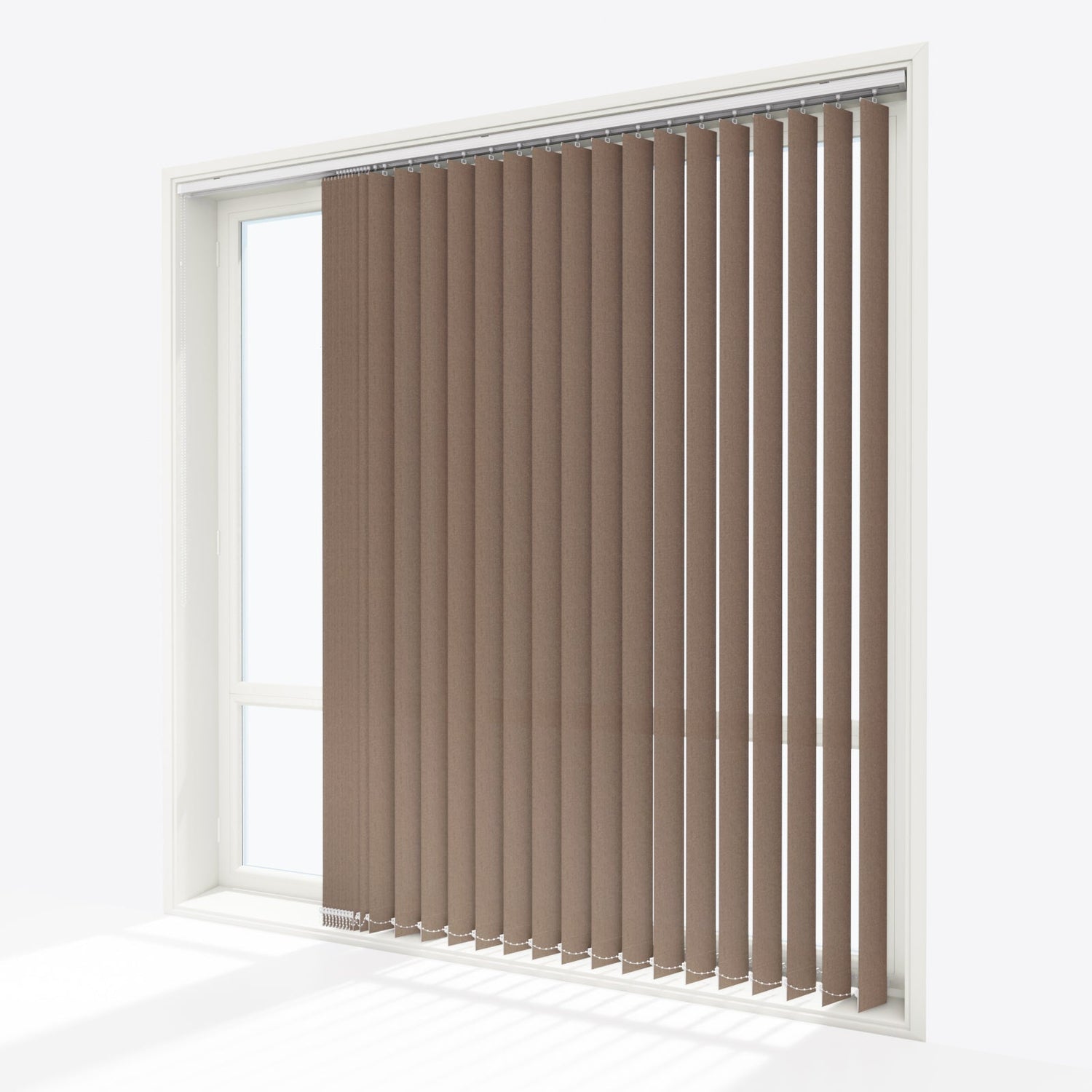 Designo Beige Grey Vertical Blinds - Zen Shades