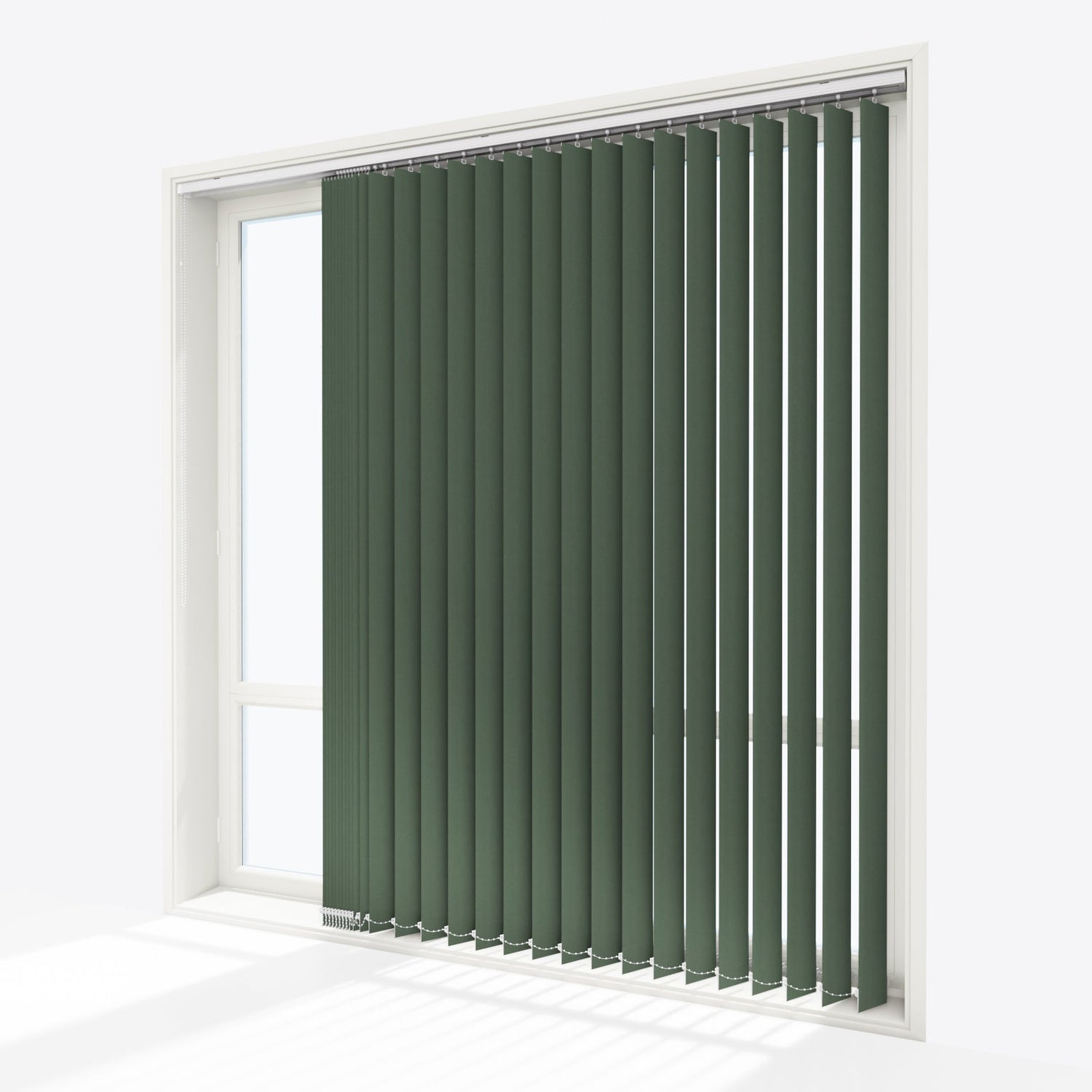 Designo Loden Green Blackout Vertical Blinds - Zen Shades