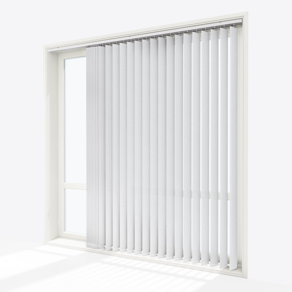 Designo Shadow White Vertical Blinds Replacement Slats - Zen Shades