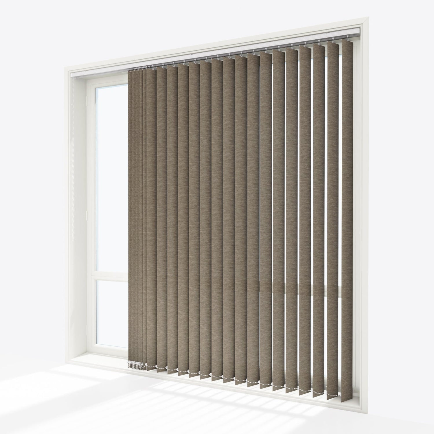Designo Wood Sepia Tint Vertical Blinds - Zen Shades