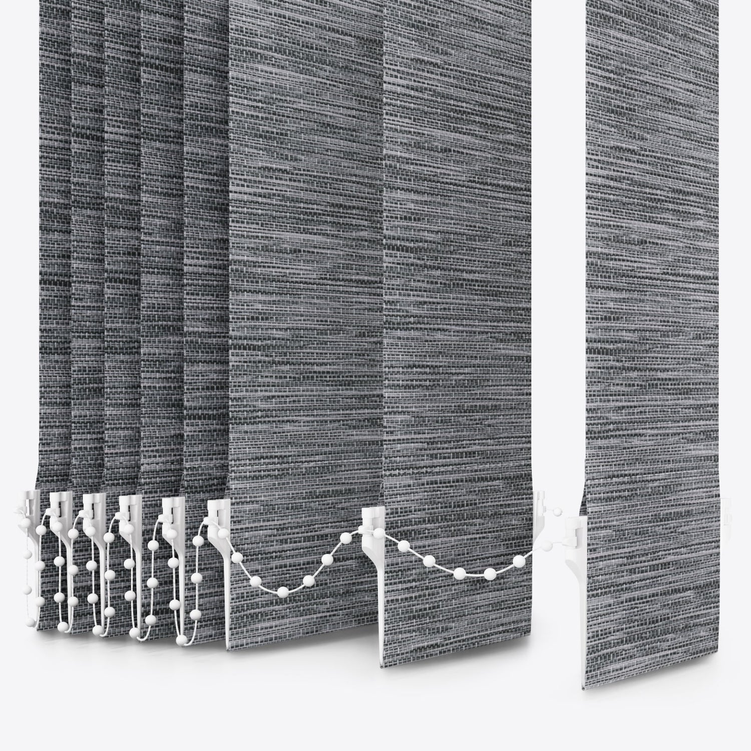 Designo Wood Steel Grey Vertical Blinds - Zen Shades