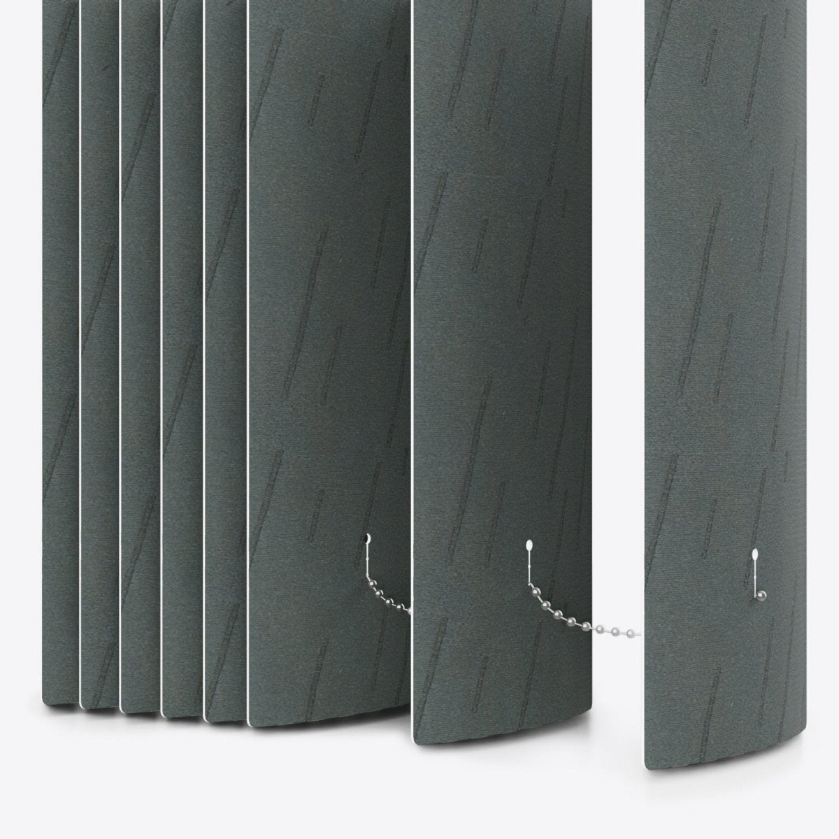 Genova Graphite Blackout PVC Vertical Blinds - Zen Shades