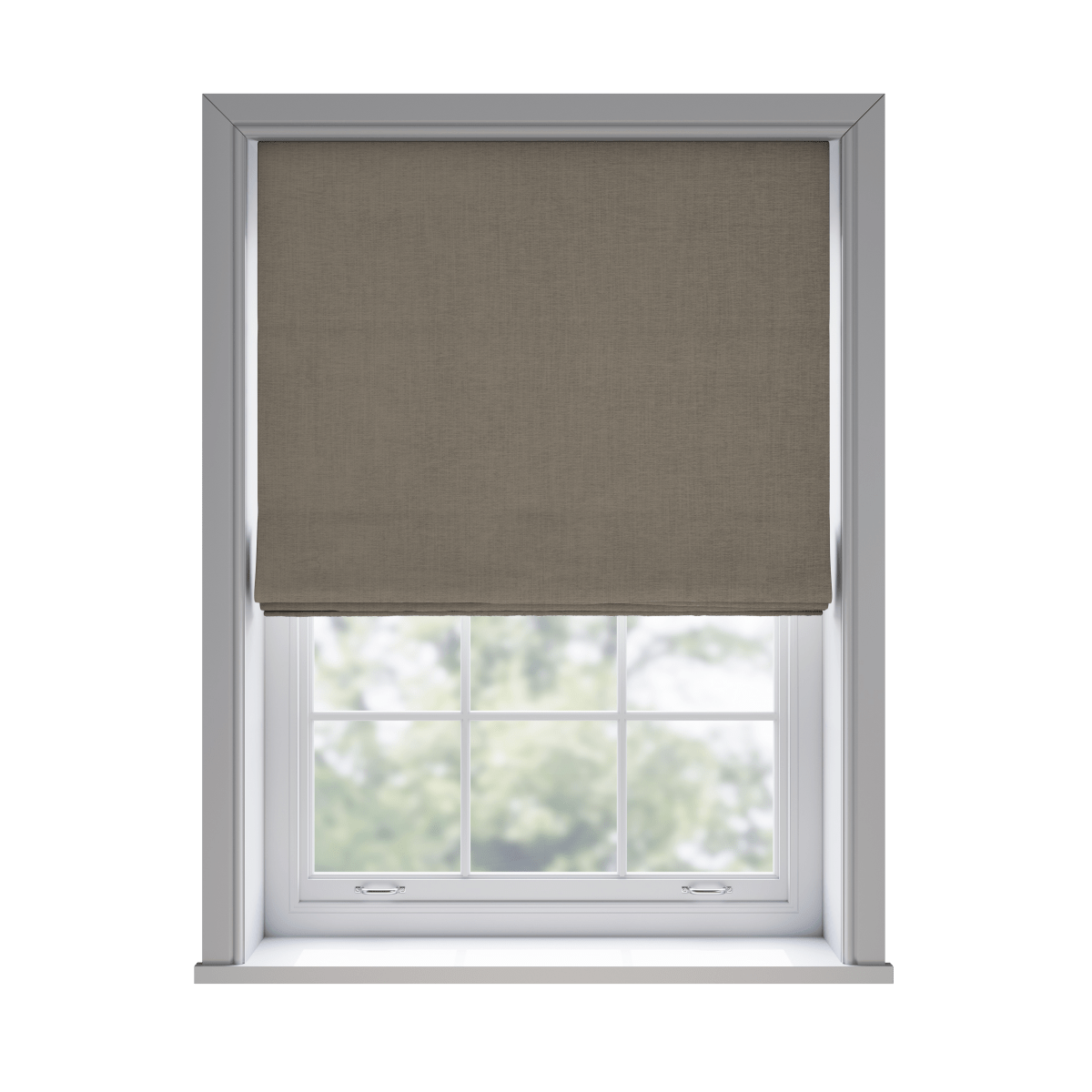 Ortega Hessian Roman Blinds - Zen Shades