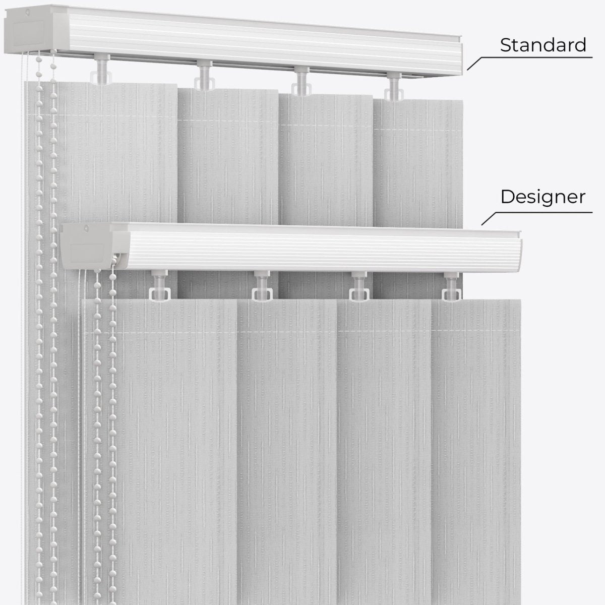 Pacific Dove Vertical Blinds - Zen Shades