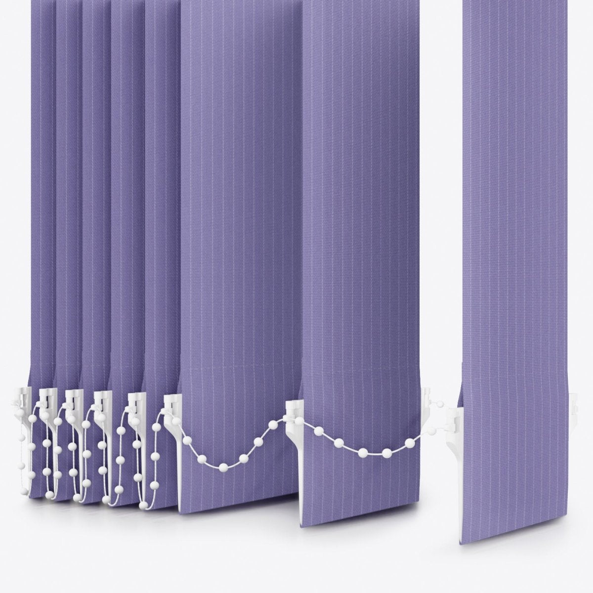 Pencil Stripe Costume Blue Vertical Blinds - Zen Shades