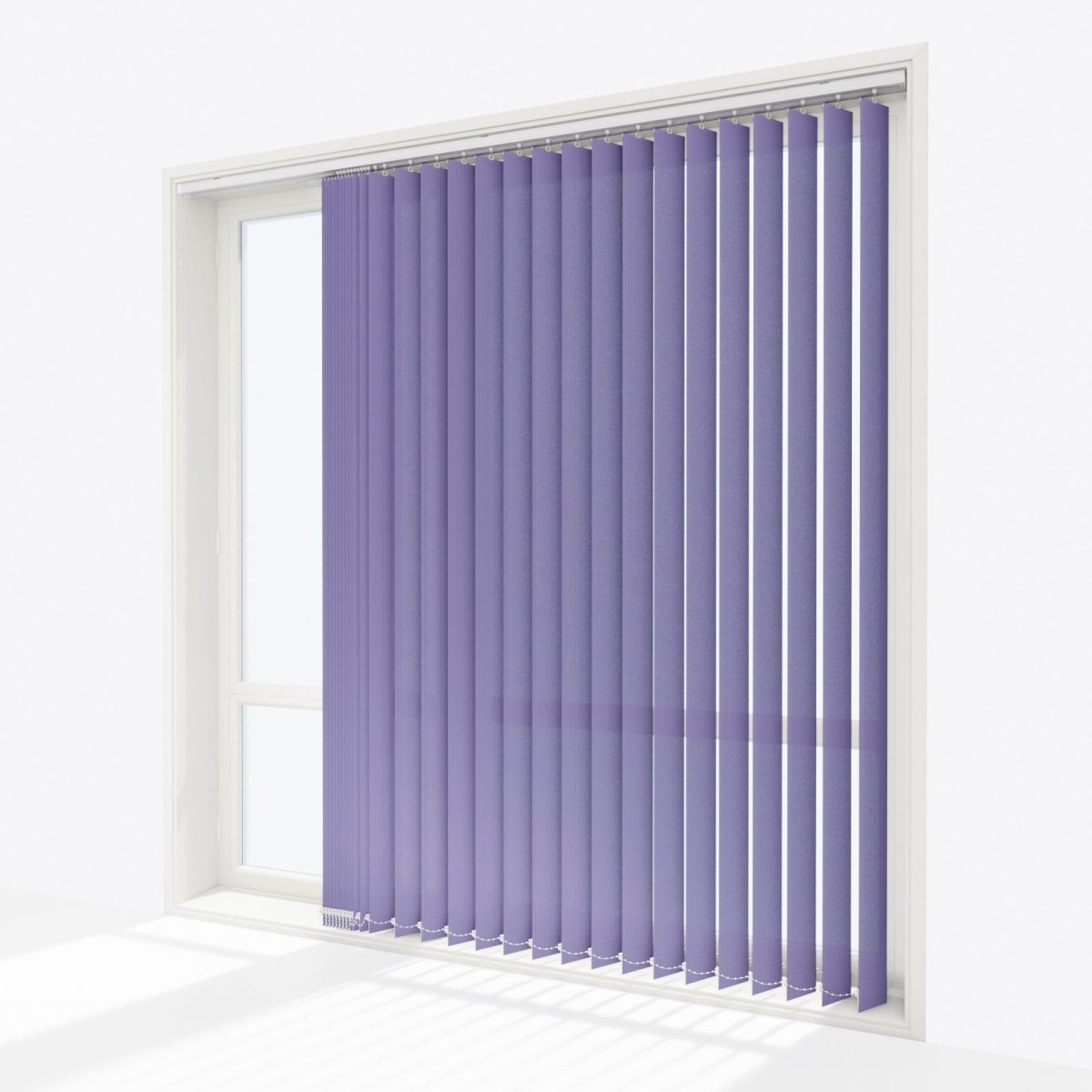 Pencil Stripe Costume Blue Vertical Blinds - Zen Shades