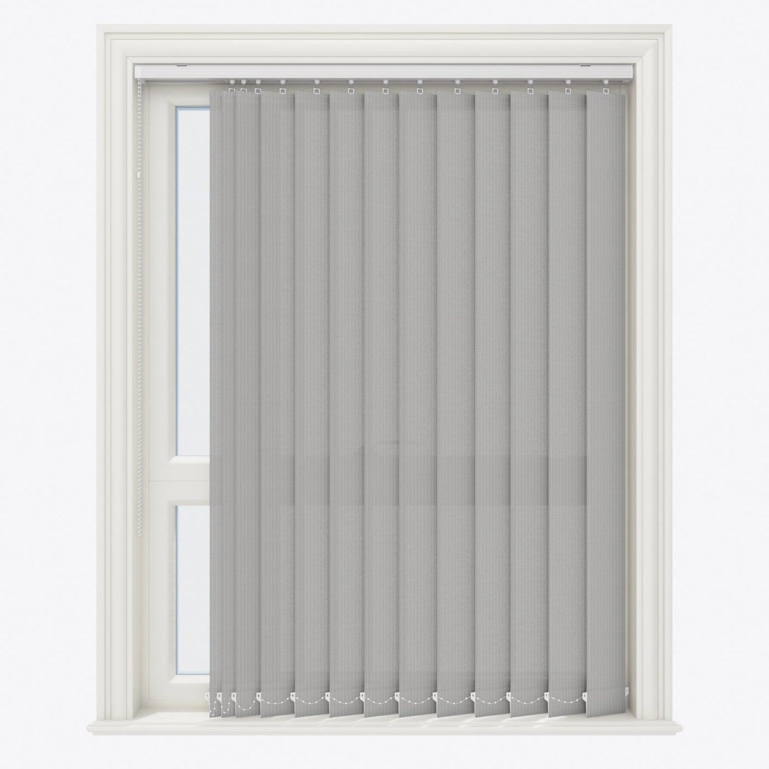 Pencil Stripe Storm Grey Vertical Blinds - Zen Shades