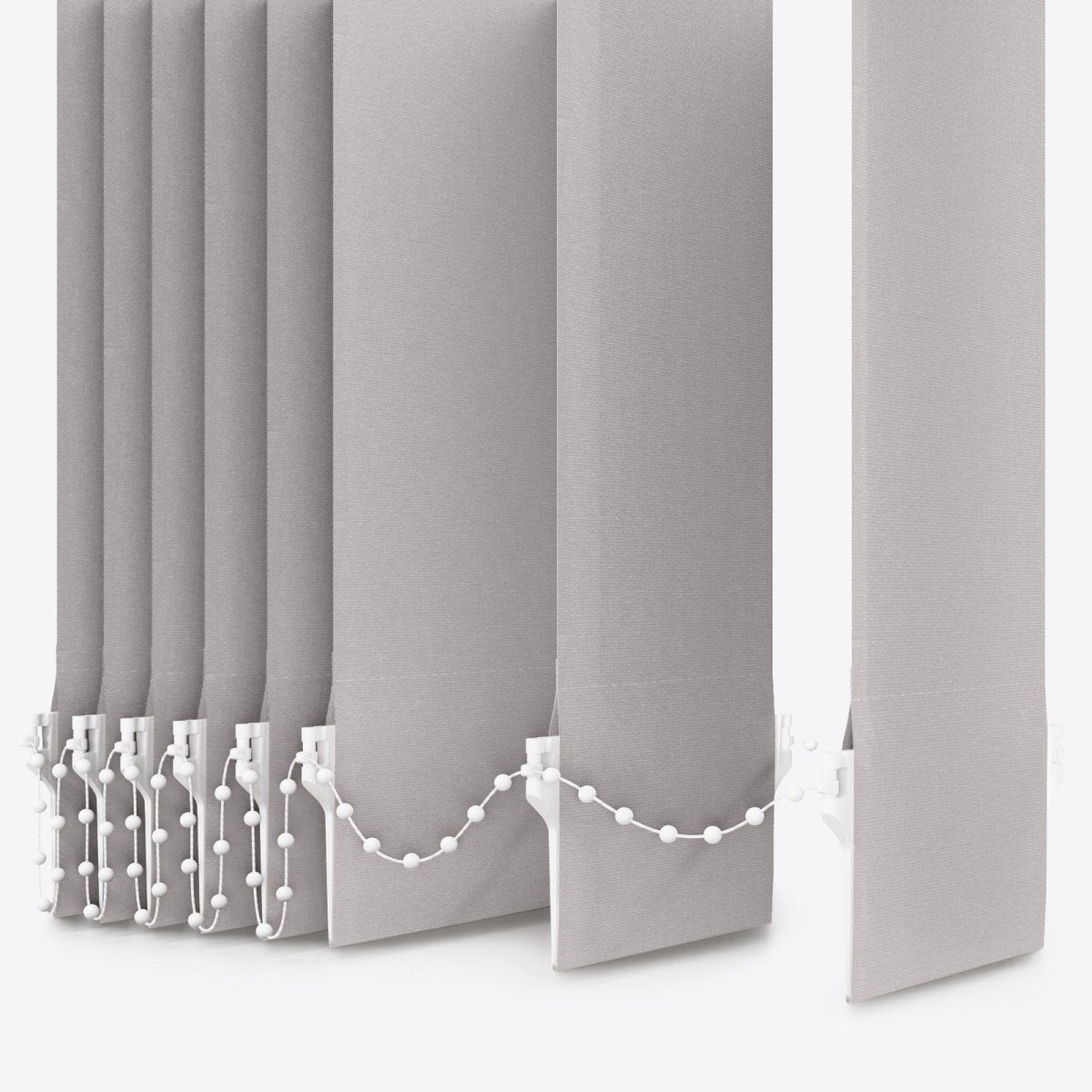 Pristine Dove Blackout Vertical Blinds - Zen Shades