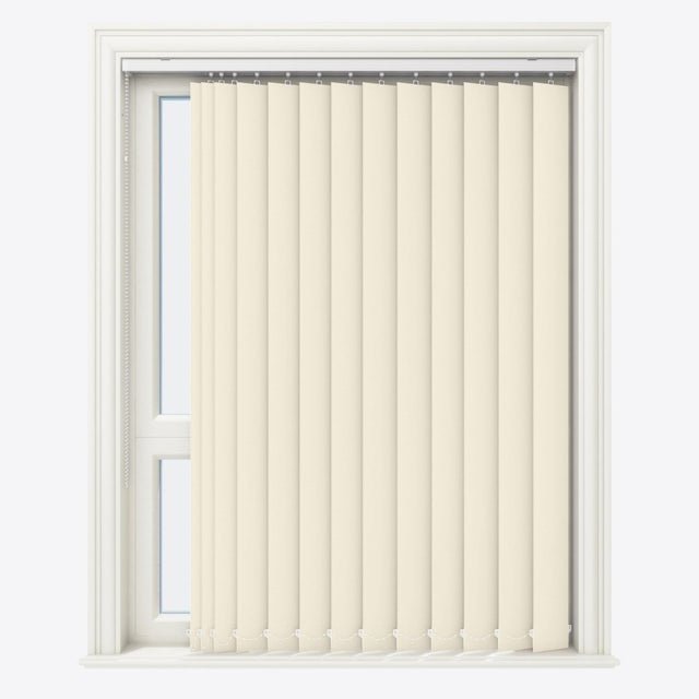 Pristine Tofu Blackout Vertical Blinds - Zen Shades