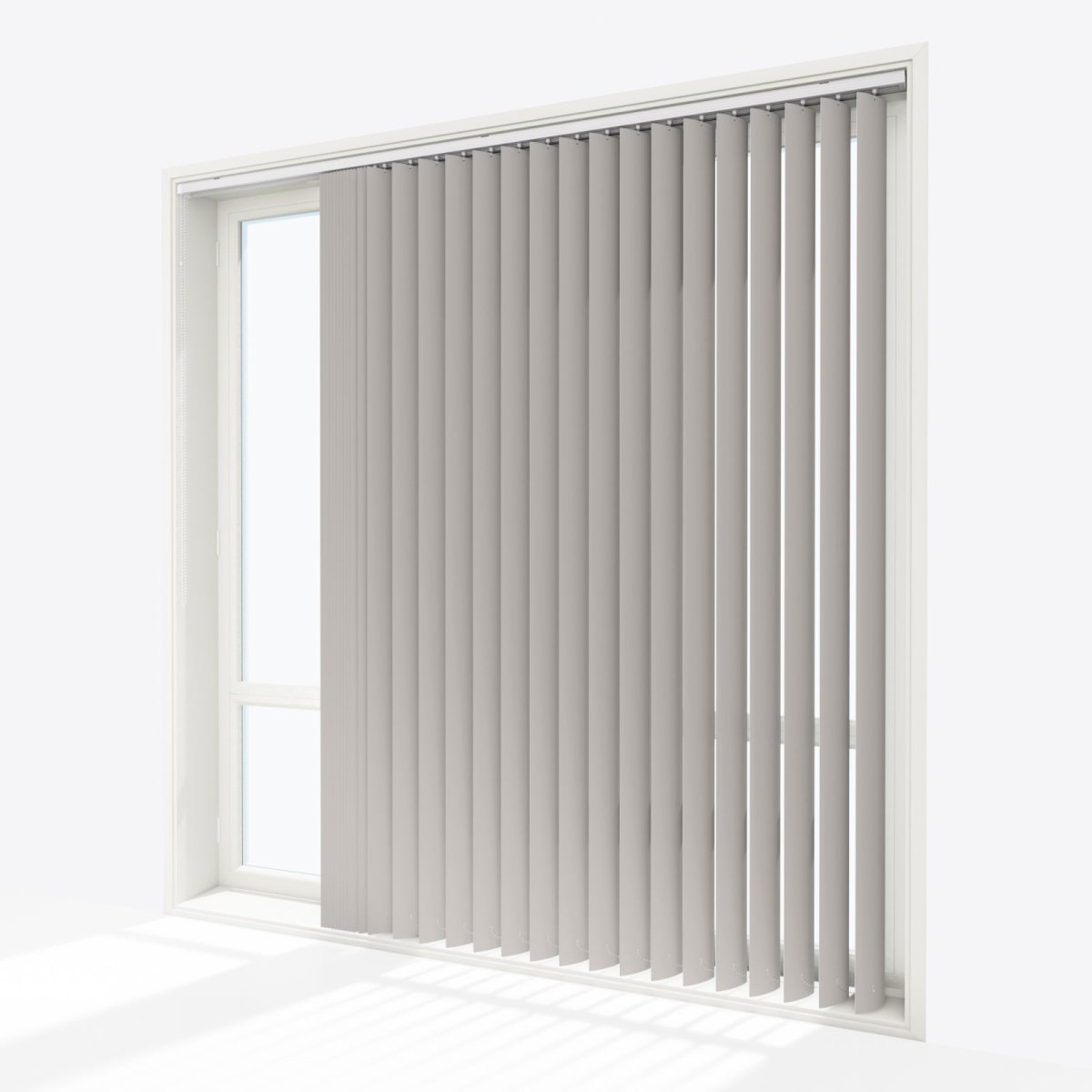 Ramina Dark Grey Blackout PVC Vertical Blinds - Zen Shades