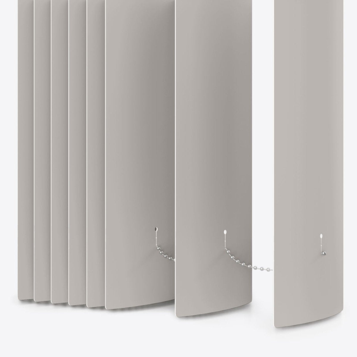 Ramina Dark Grey Blackout PVC Vertical Blinds - Zen Shades