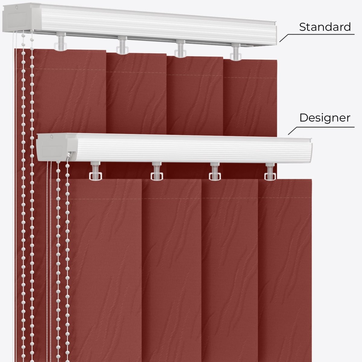 Solo Burnt Henna Vertical Blinds - Zen Shades