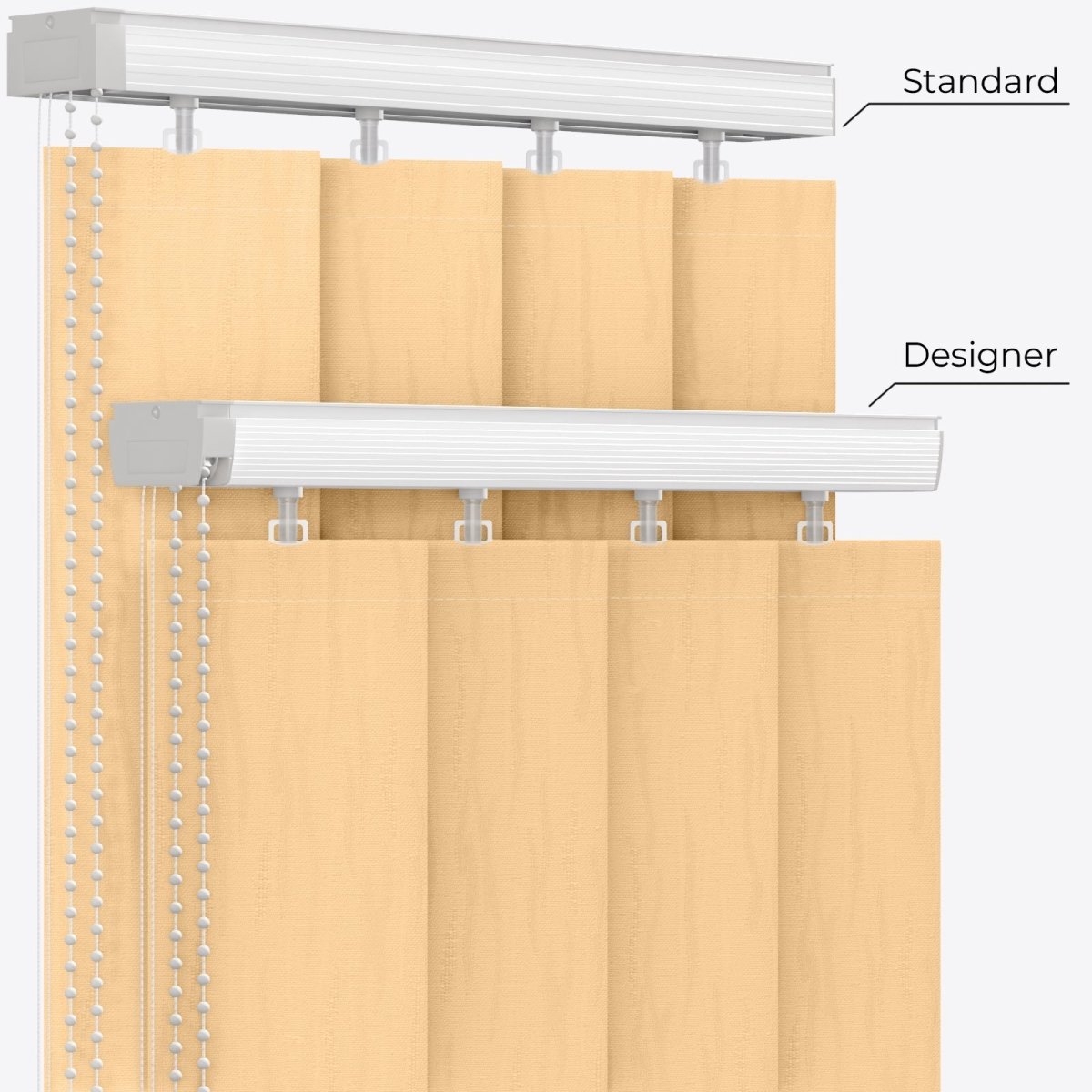 Van Gogh Knightley Straw Vertical Blinds - Zen Shades