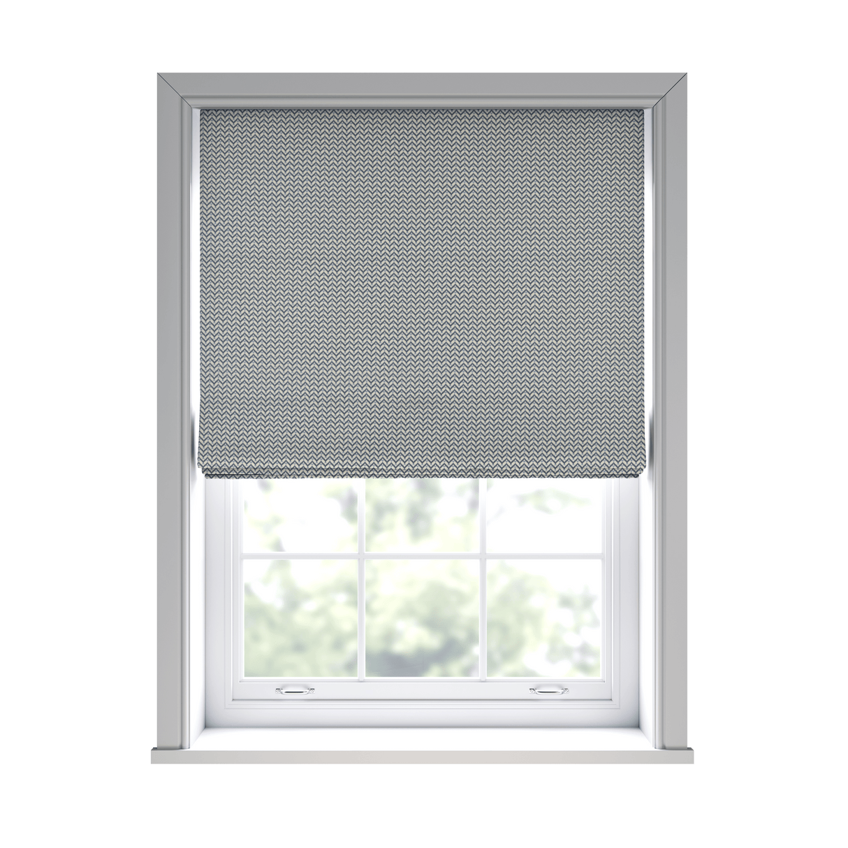 Vista Indigo Roman Blinds - Zen Shades
