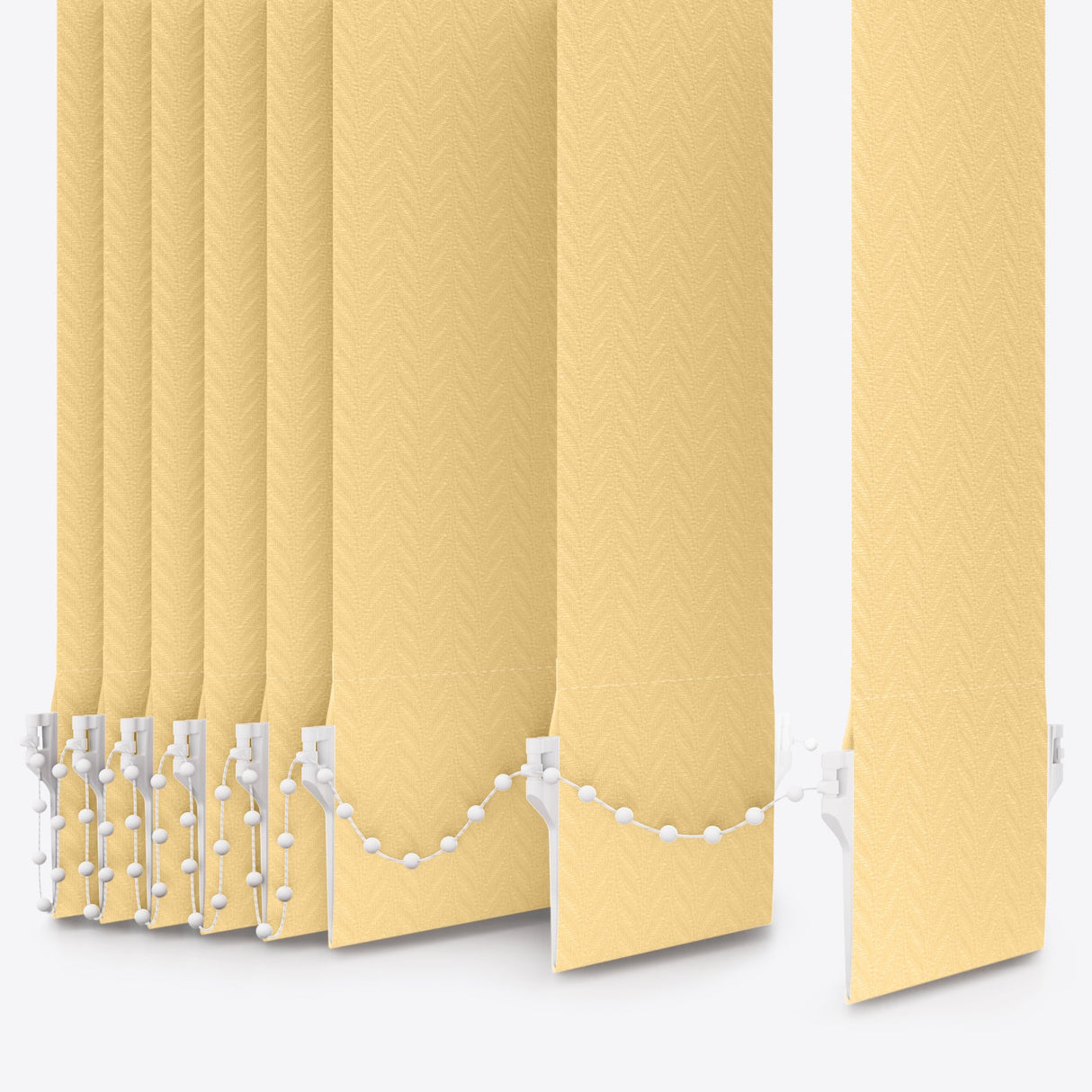 Herringbone Vespa Yellow Vertical Blinds