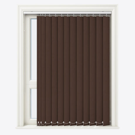 Alcantara Fur Brown Vertical Blinds - Zen Shades