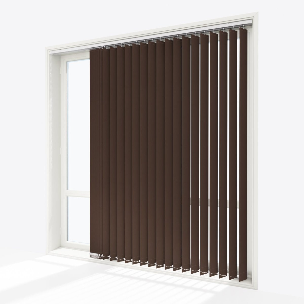 Alcantara Fur Brown Vertical Blinds Replacement Slats - Zen Shades