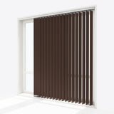 Alcantara Fur Brown Vertical Blinds Replacement Slats - Zen Shades