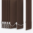 Alcantara Fur Brown Vertical Blinds Replacement Slats - Zen Shades