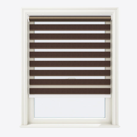 Allure Dark Brown Day & Night Blinds - Zen Shades