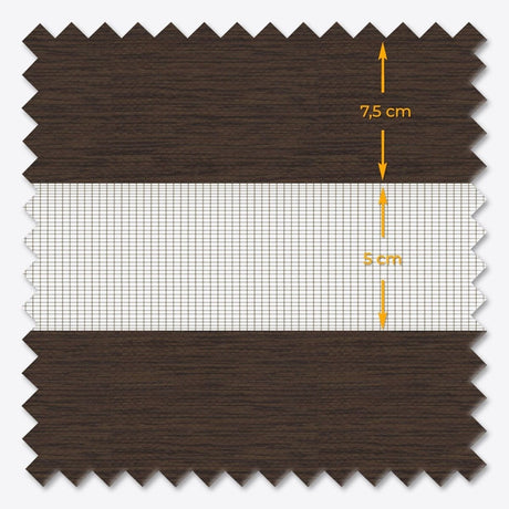 Allure Dark Brown Day & Night Blinds - Zen Shades