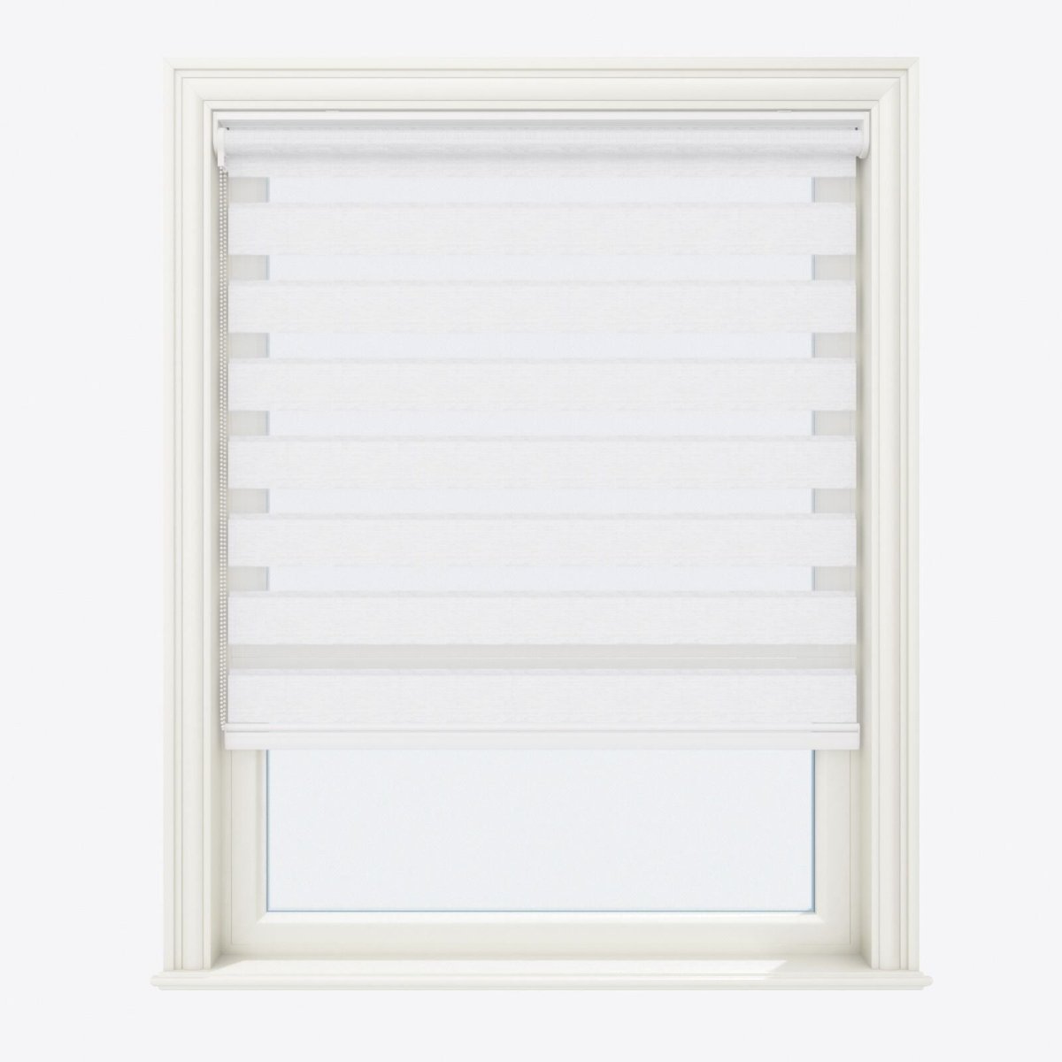 Allure Gloss White Day & Night Blinds - Zen Shades