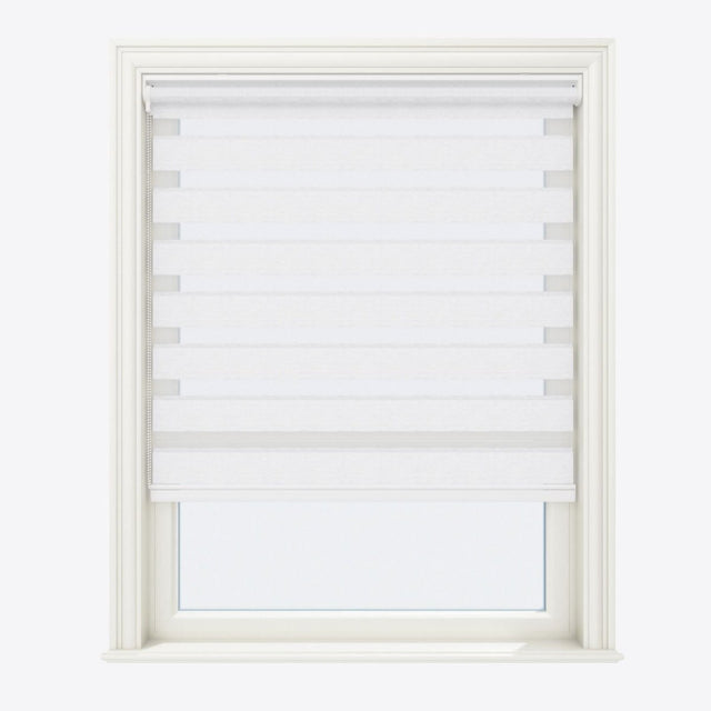 Allure Gloss White Day & Night Blinds - Zen Shades