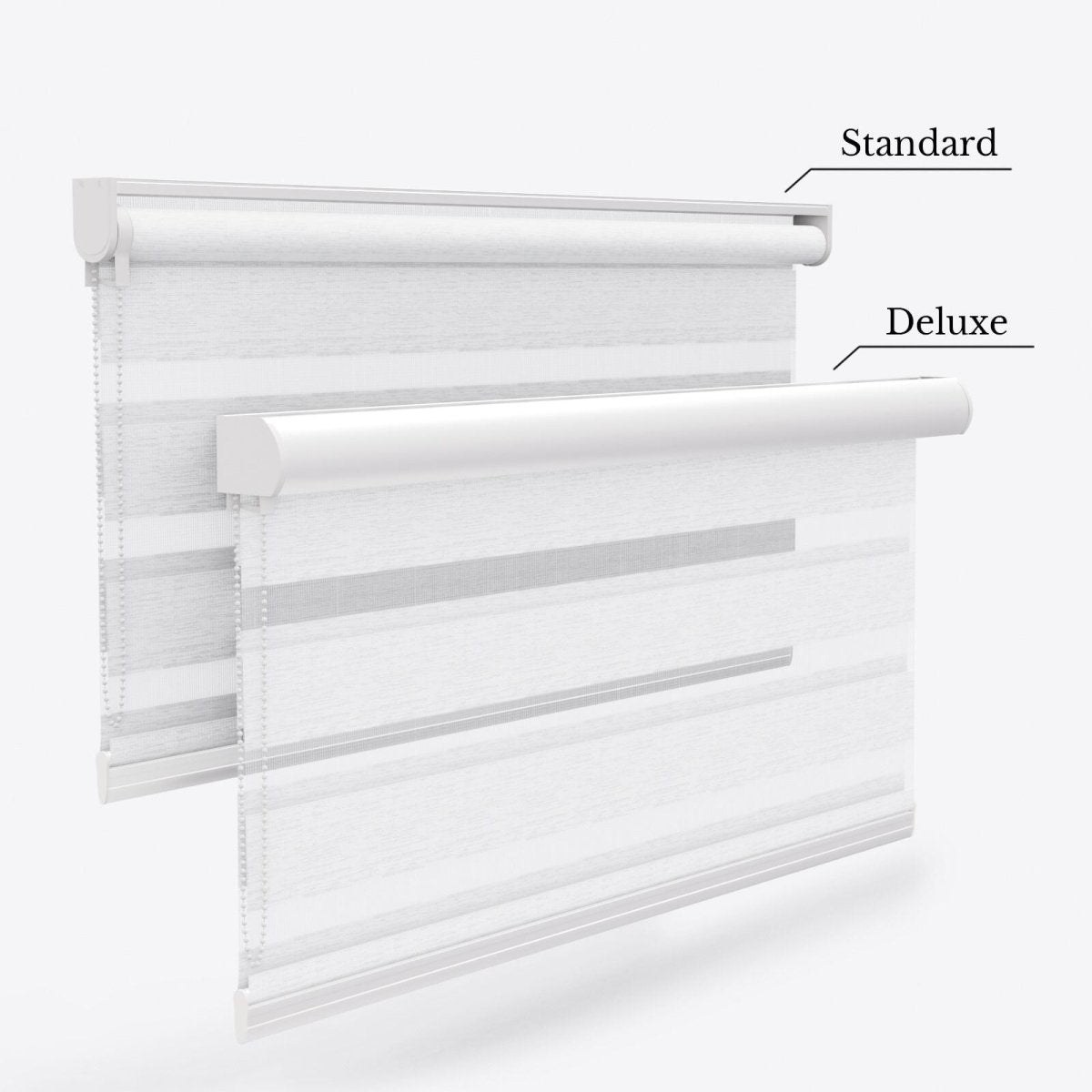 Allure Gloss White Day & Night Blinds - Zen Shades