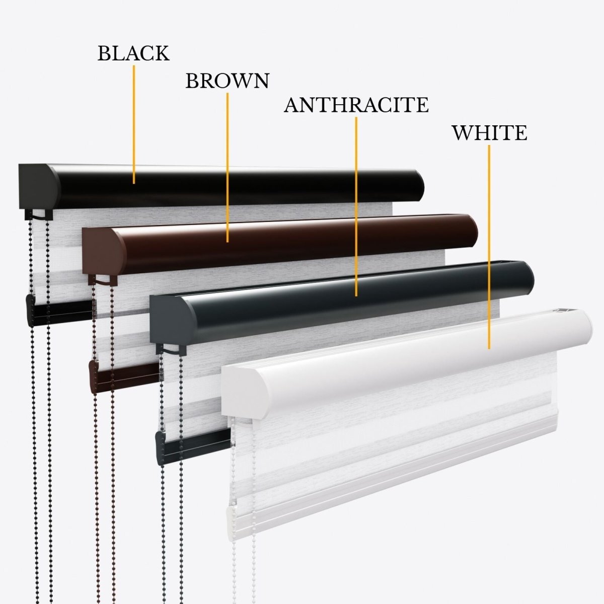 Allure Gloss White Day & Night Blinds - Zen Shades