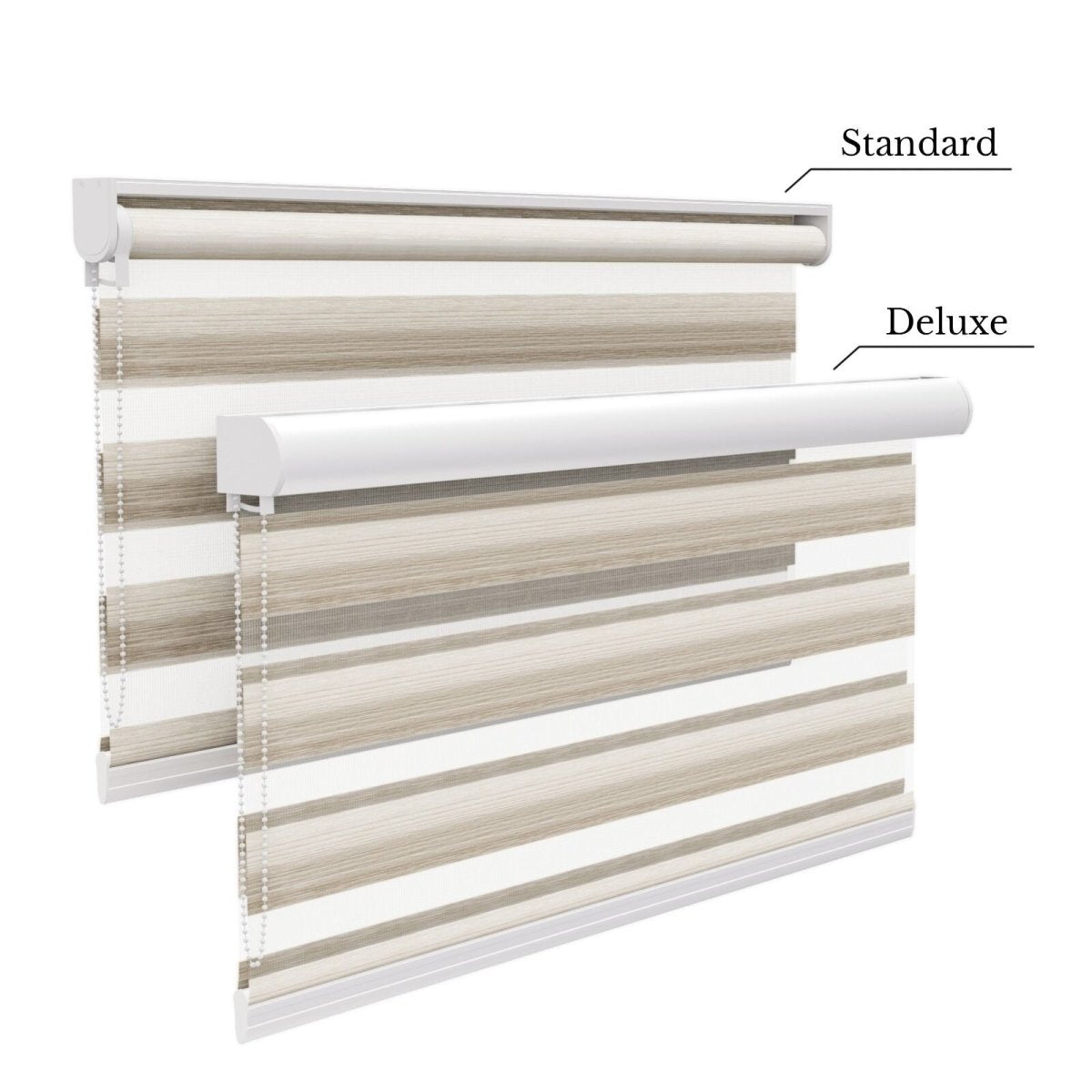 Allure Plaza Taupe Day & Night Blinds - Zen Shades