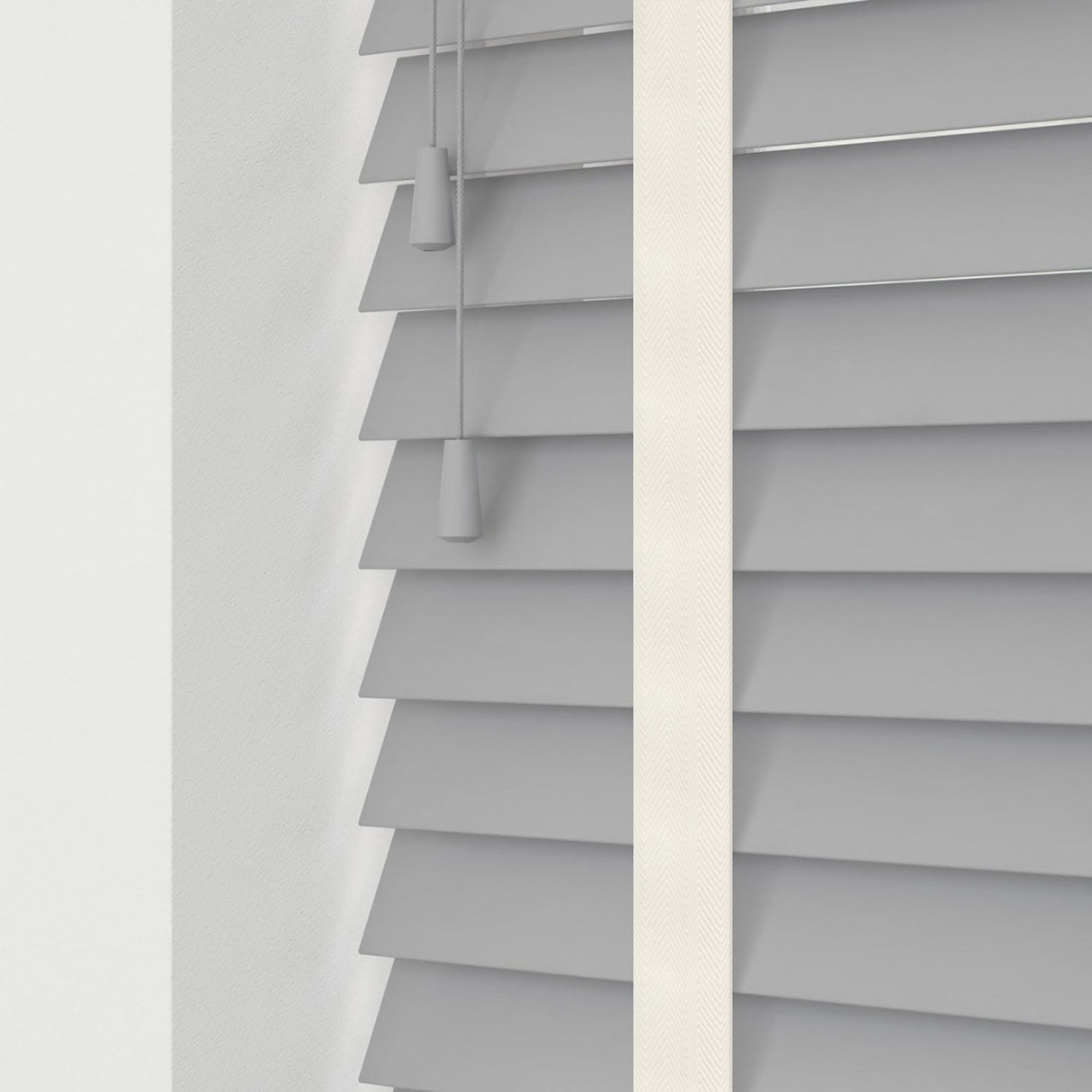 Ash Real Wooden Blinds With Cotton Tapes - Zen Shades