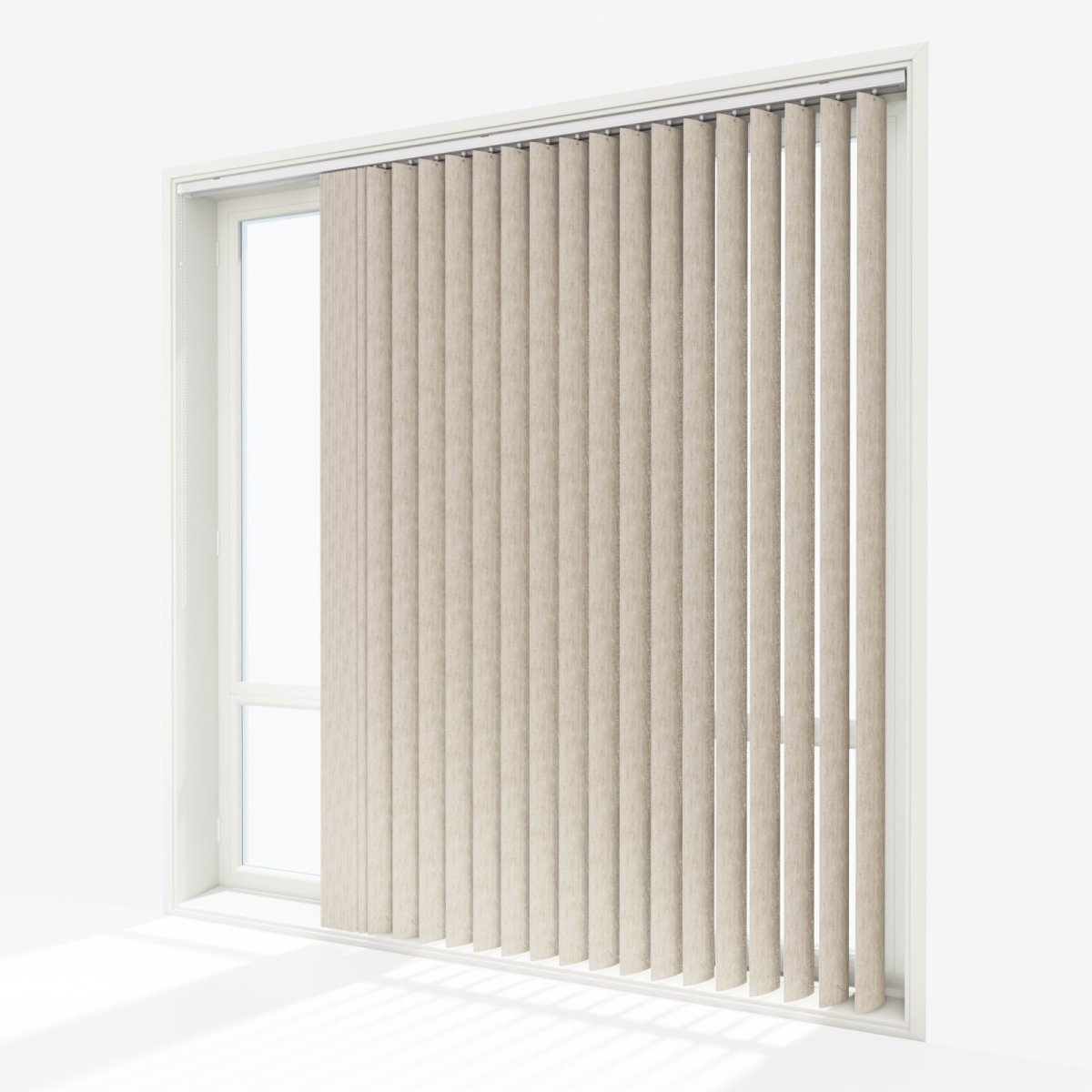 Atakama Champagne Blackout PVC Vertical Blinds - Zen Shades