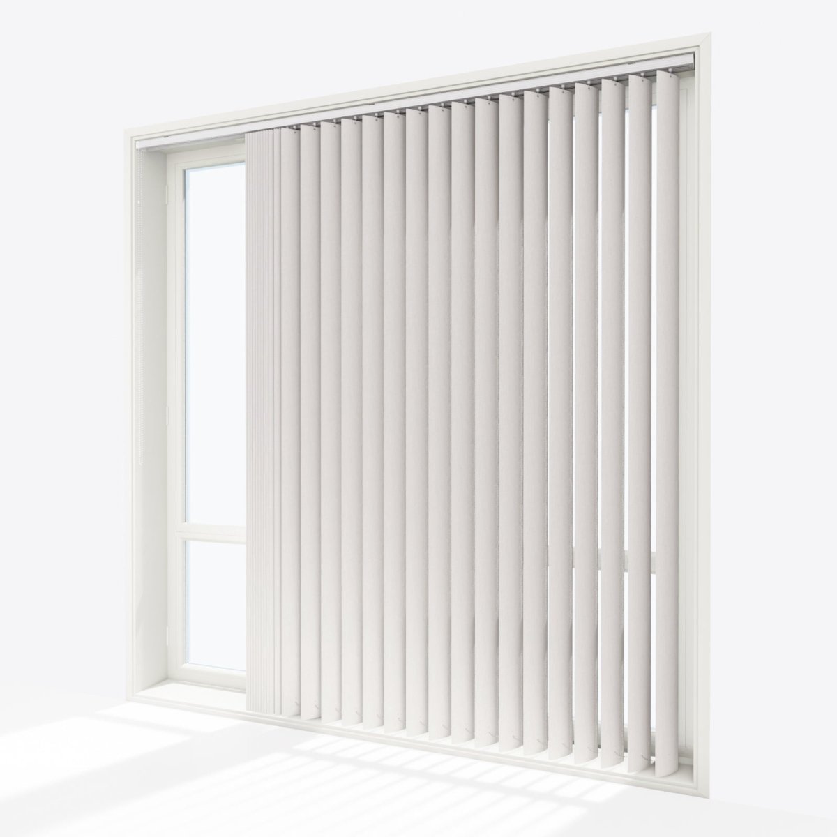 Atakama Silver Blackout PVC Vertical Blinds - Zen Shades