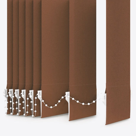 Bali Caramel Café Vertical Blinds Replacement Slats - Zen Shades