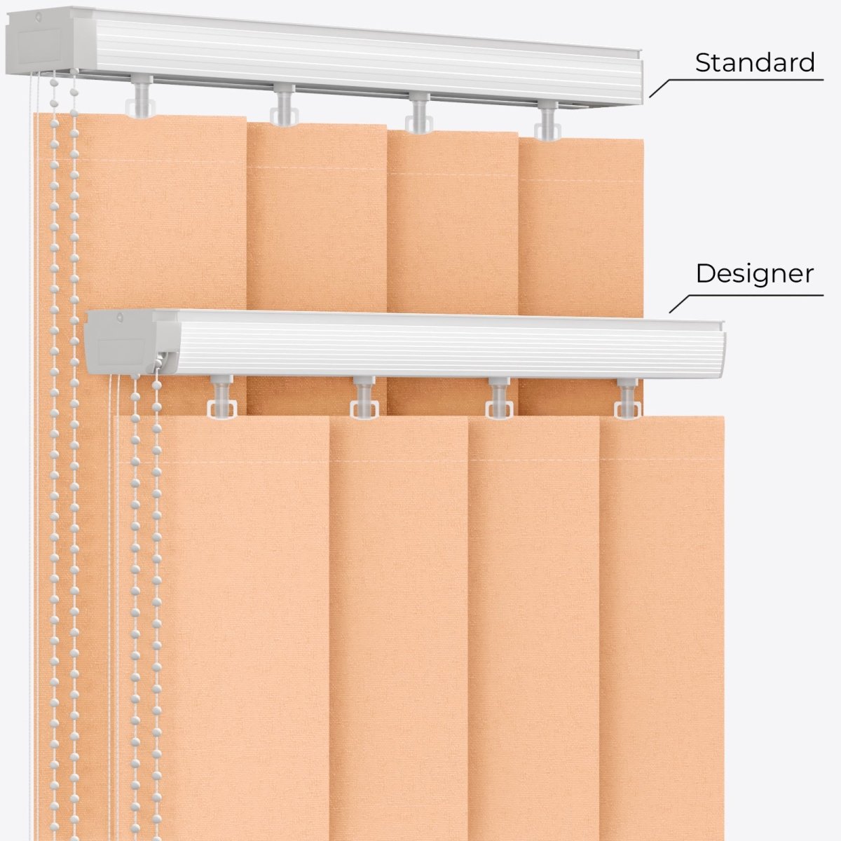 Bali Soft Orange Vertical Blinds - Zen Shades