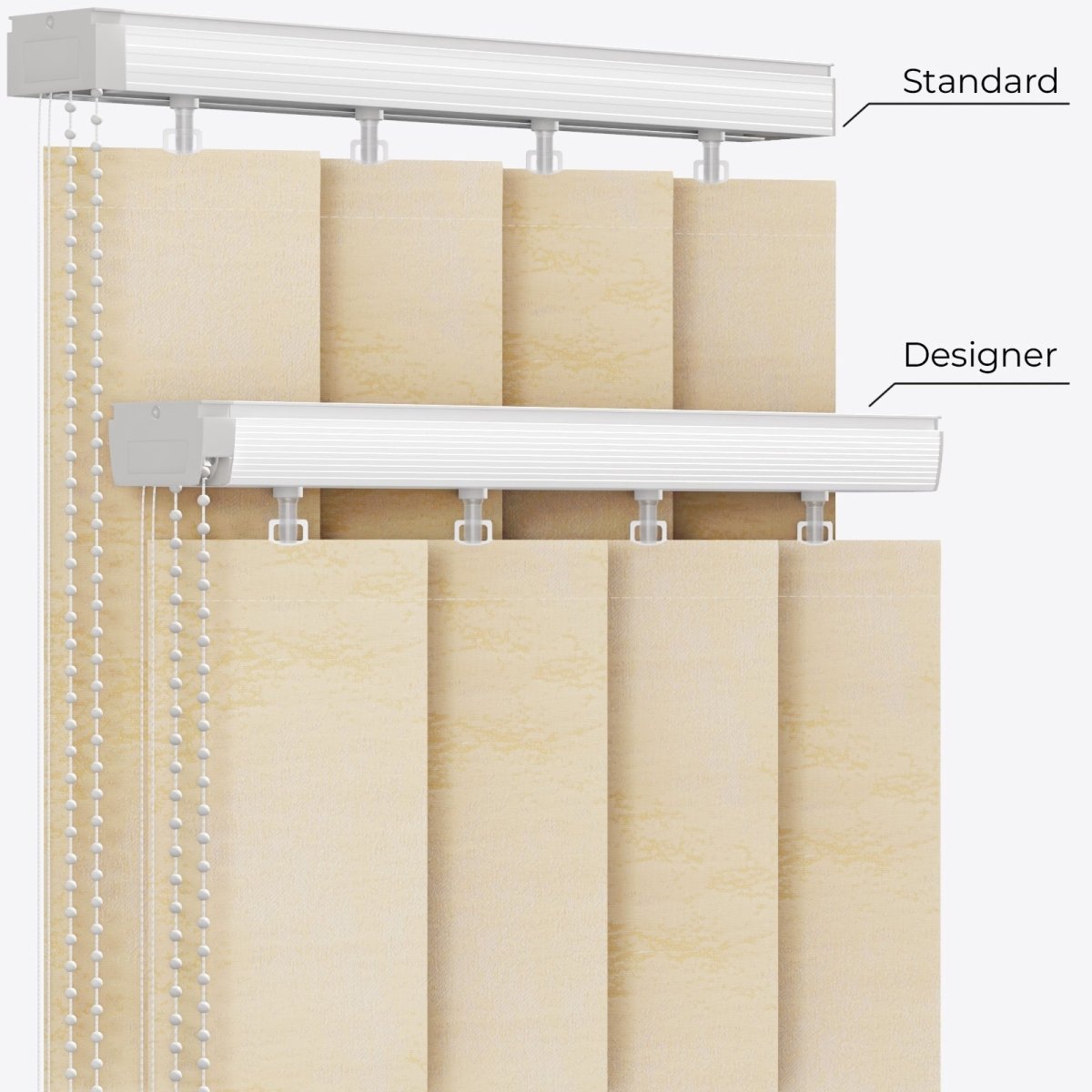 Batista Biscotti Vertical Blinds - Zen Shades