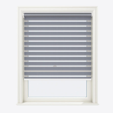 Blackout Delicacy Folkstone Gray Day & Night Blinds - Zen Shades