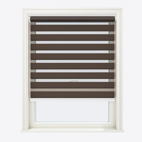 Bliss Ash Brown Day & Night Blinds - Zen Shades