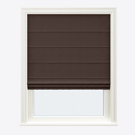 Bliss Chocolate Brown Roman Blinds - Zen Shades