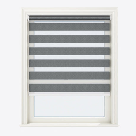 Charcoal Gray Blackout Day & Night Blinds - Zen Shades