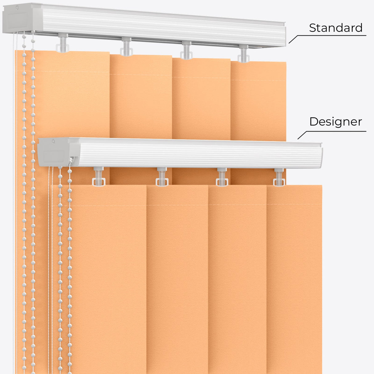 Colori Apricot Nectar Vertical Blinds - Zen Shades