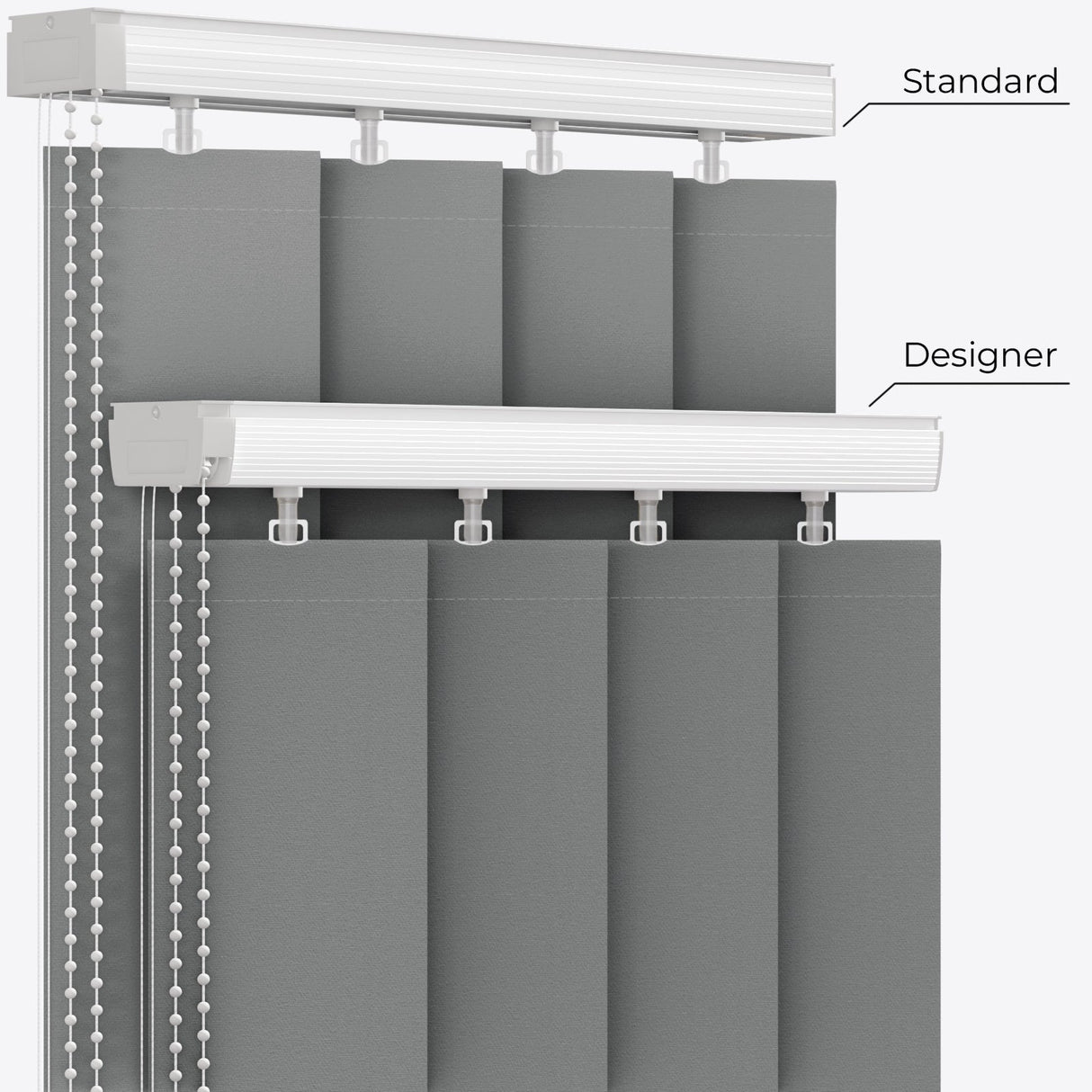 Colori Storm Grey Vertical Blinds - Zen Shades