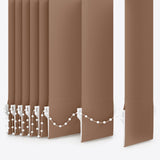 Colori Tobacco Brown Vertical Blinds - Zen Shades