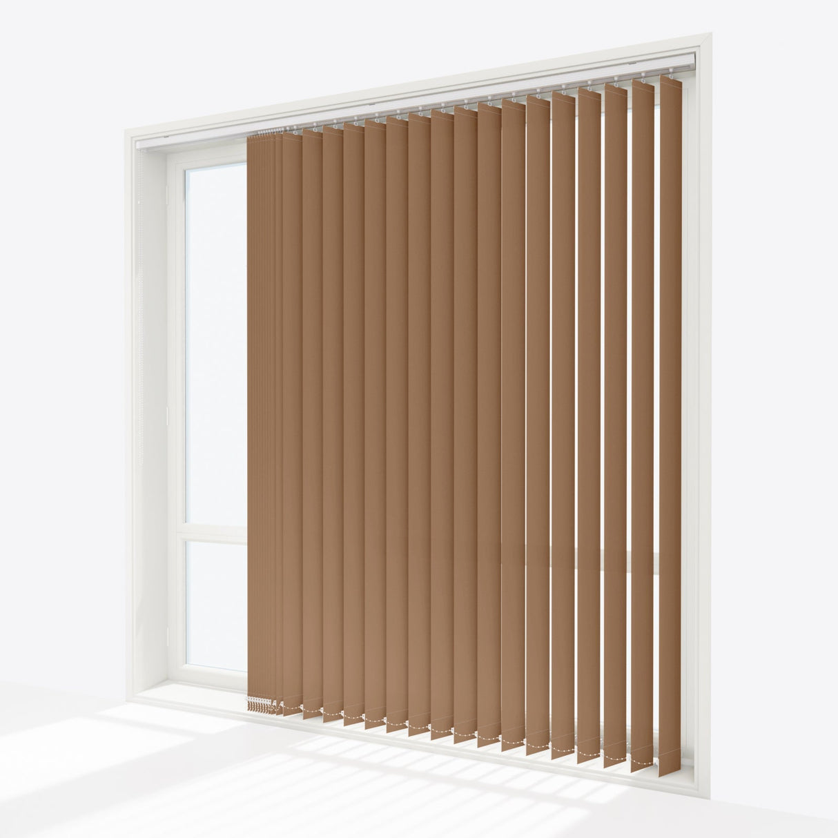 Colori Tobacco Brown Vertical Blinds - Zen Shades